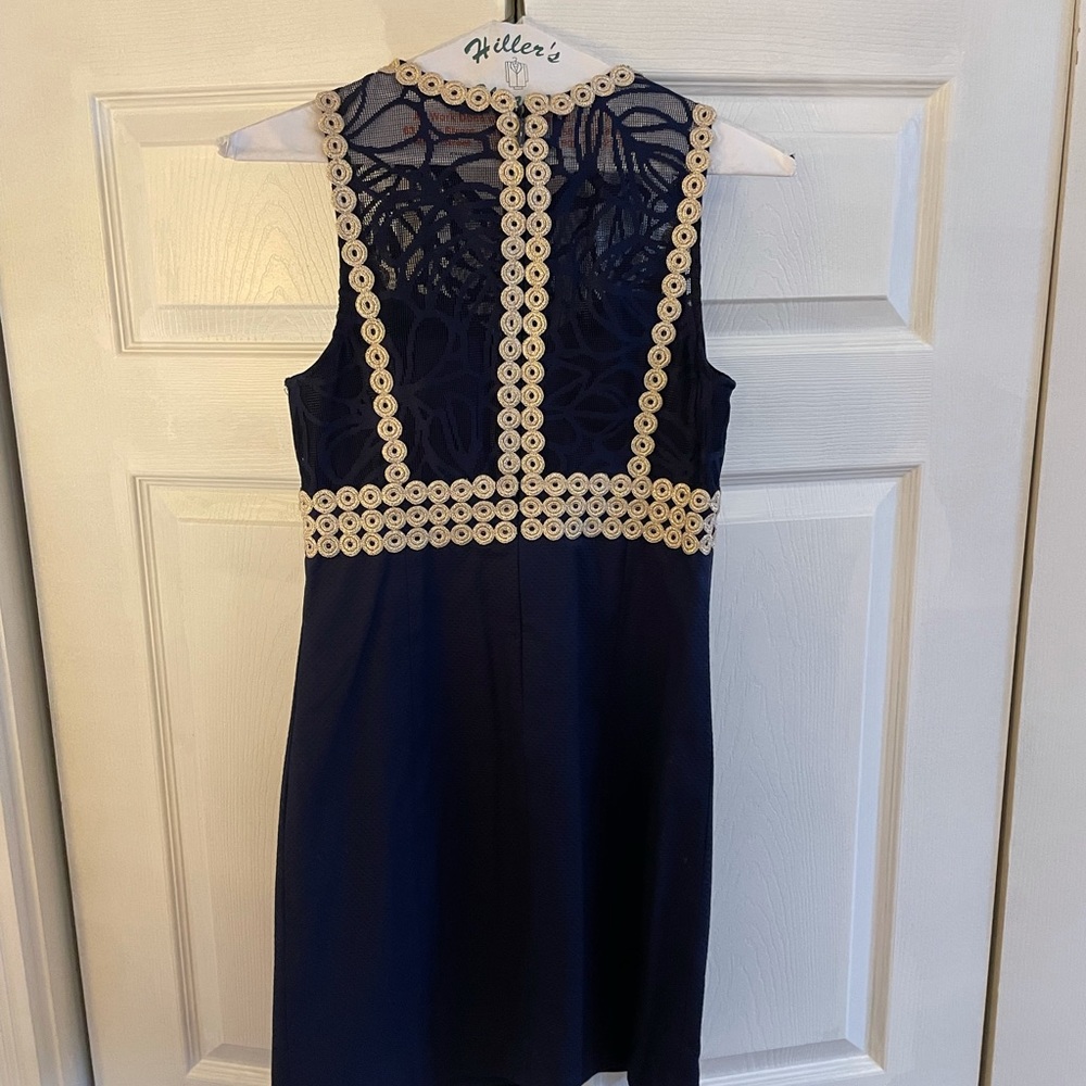 Lilly Pulitzer Gorgeous Navy Blue Dress, Great Condition, Size 00.